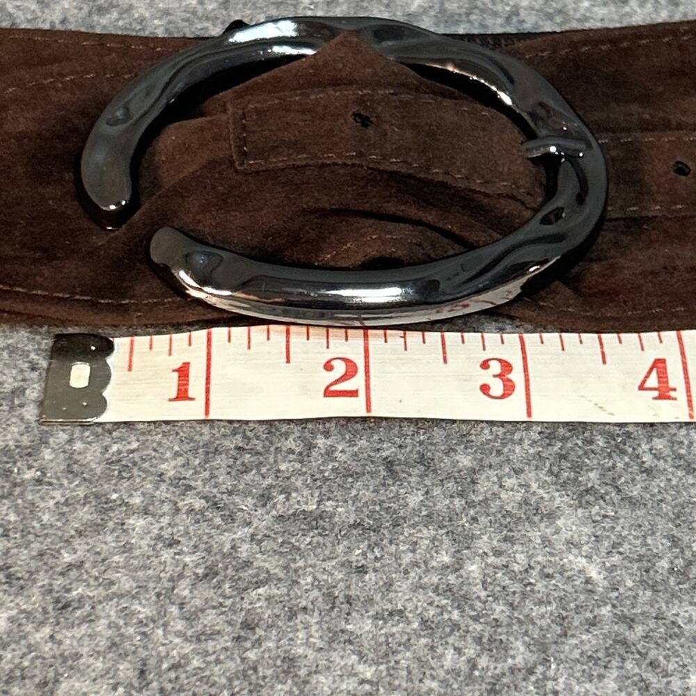 Vintage Women’s Belt Size 12 Wide Dark Brown Suede Elastic Jessica Howard - Picture 8 of 12
